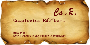 Csaplovics Róbert névjegykártya